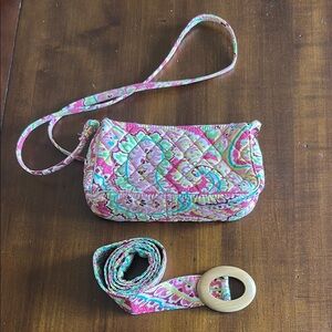 Vera Bradley cross body mini bag and matching belt